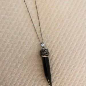 Fun black sharks tooth necklace
